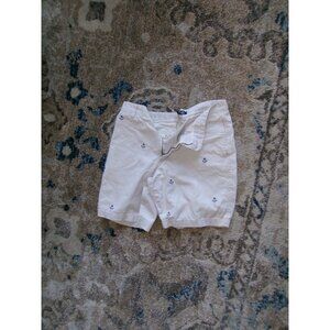 Chaps White Anchor Print Shorts Size 34